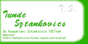 tunde sztankovics business card